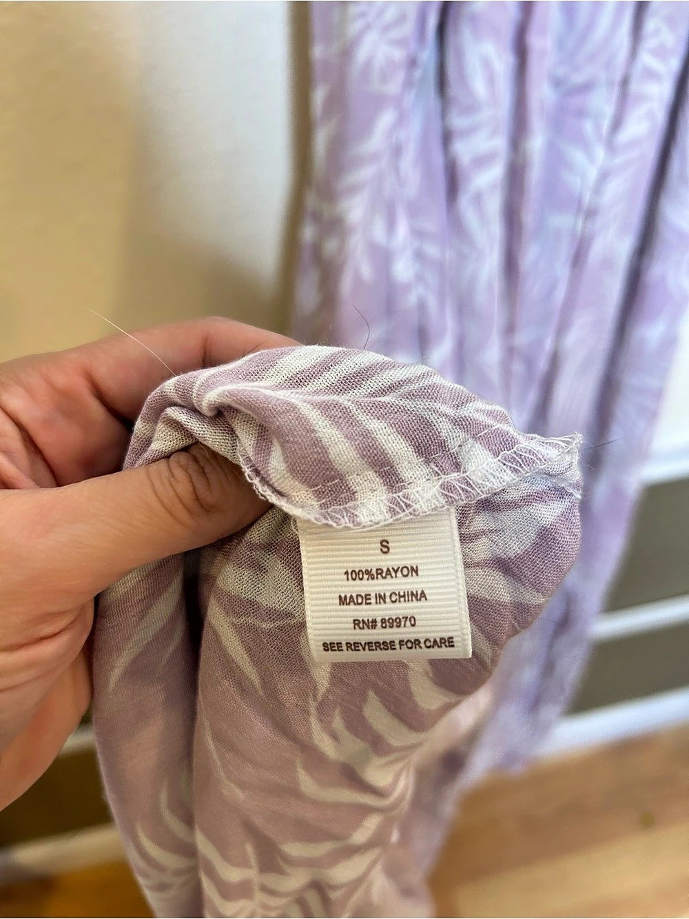 Eden & Olivia Floral Maxi Dress in Purple & Cream Size Small Like New - Picture 6 of 7
